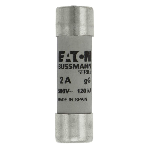 Eaton - Zylindrische Sicherung Sicherungseinsatz Nieders. CYL GG 14,#C14G2S 2A AC 500V 120kA − 10 Stück