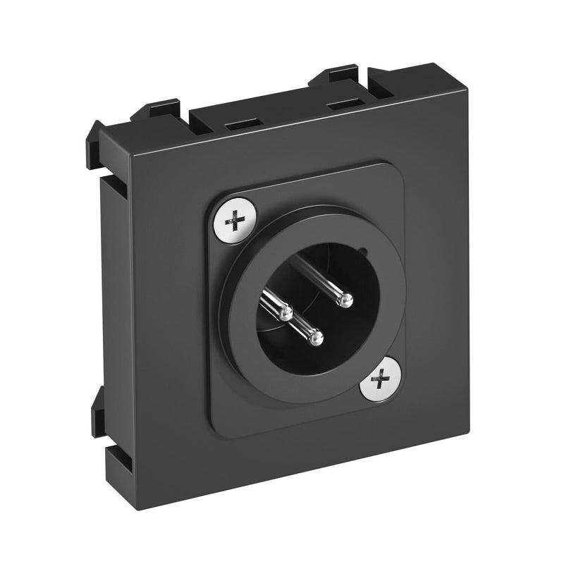 OBO Bettermann - Einsatz/Abdeckung für Kommunikationstechnik Multimediaträger MTG-X3M L SWGR1 45x45mm sw-gr