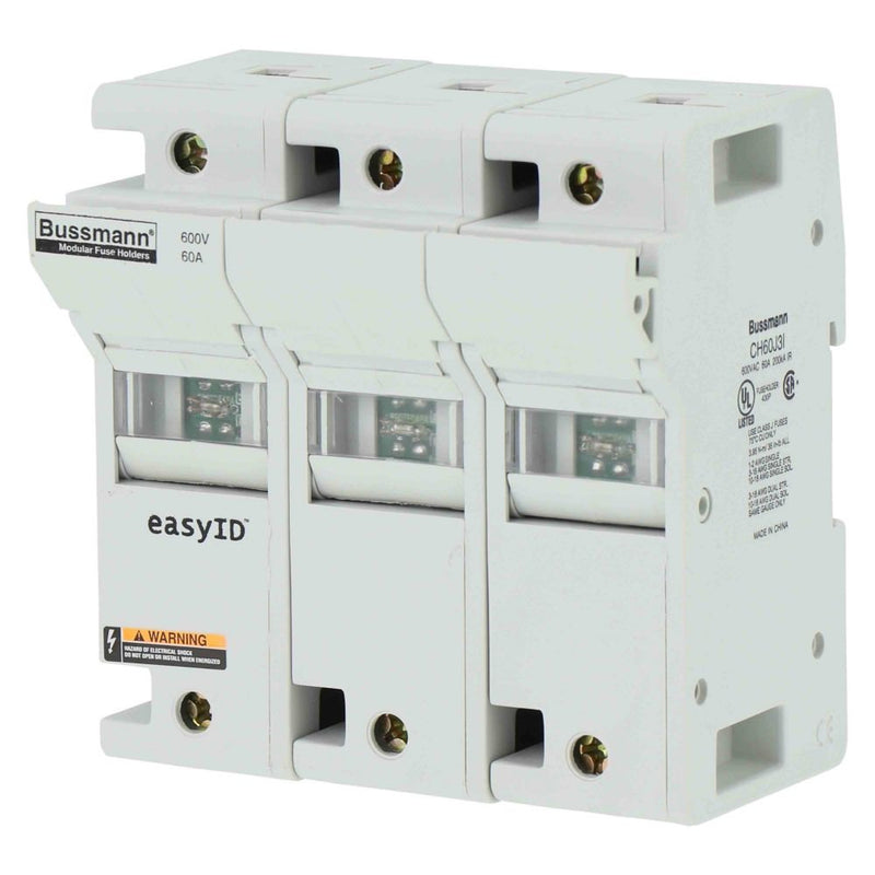Eaton - NH-Sicherungsunterteil Sicherungshalter Niedersp. 60AJ INDIC#CH60J3I 60A AC 600V DC 200kA − 2 Stück