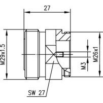 Telegärtner - Koax-Steckverbinder 7-16-Gerätebuchse 100024478 50Ohm