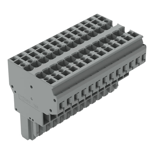 WAGO - Ein- und mehrpolige Klemmenleiste 2-Leiter-Federleiste 769-133 CAGECLAMP,4mm²,gr − 5 Stück