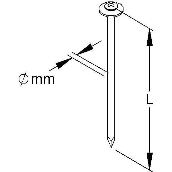 HKL - Nagel IMPU-Stahlnagel 700V/50 − 1000 Stück