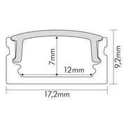 Nobile - Zubehör/Ersatzteile für Lichtschlauch/-band Alu U-Profil 2m 5011146811 Abdeckung transp. − 1 Stück