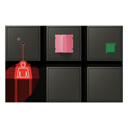 Jung - Behindertenelement für Installationsschalterprogramme Notrufset mit USV NRS LC 0834-2 259