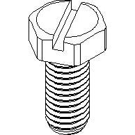 Niedax - Maschinenschraube/Bolzen Sechskantschraube SK 8X12 V − 100 Stück
