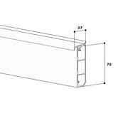 GGK - Sockelleistenkanal komplett SL-Unter-u.Obert. 20x70 T 112438 20x70 T alp − 2 Meter