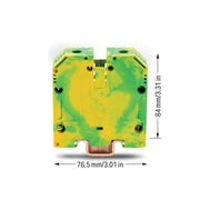 WAGO - Schutzleiter-Reihenklemme 2-Leiter-Schutzleiterklem. 883-7007 70mm² − 1 Stück