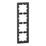 Merten - Abdeckrahmen Rahmen 4f.onyxsw MEG4040-6503 D-Life Glas