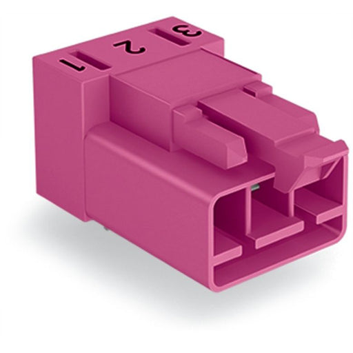 WAGO - Leiterplattensteckverbinder Stecker für Leiterplatten 890-893/011-000 3-polig,pink − 100 Stück