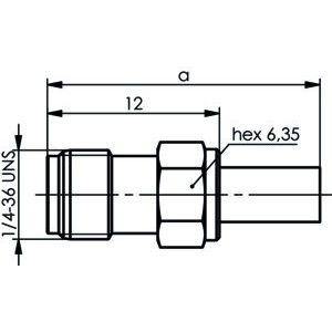 Telegärtner - Koax-Steckverbinder SMA-Kabelbuchse cr 50Ohm 100024701 AU, RG142B/U,RG223/U − 5 Stück