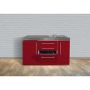 Stengel - Mini-Küche Miniküche Premiumline MPGSBR150KSGSKSliBre Bordeauxrot