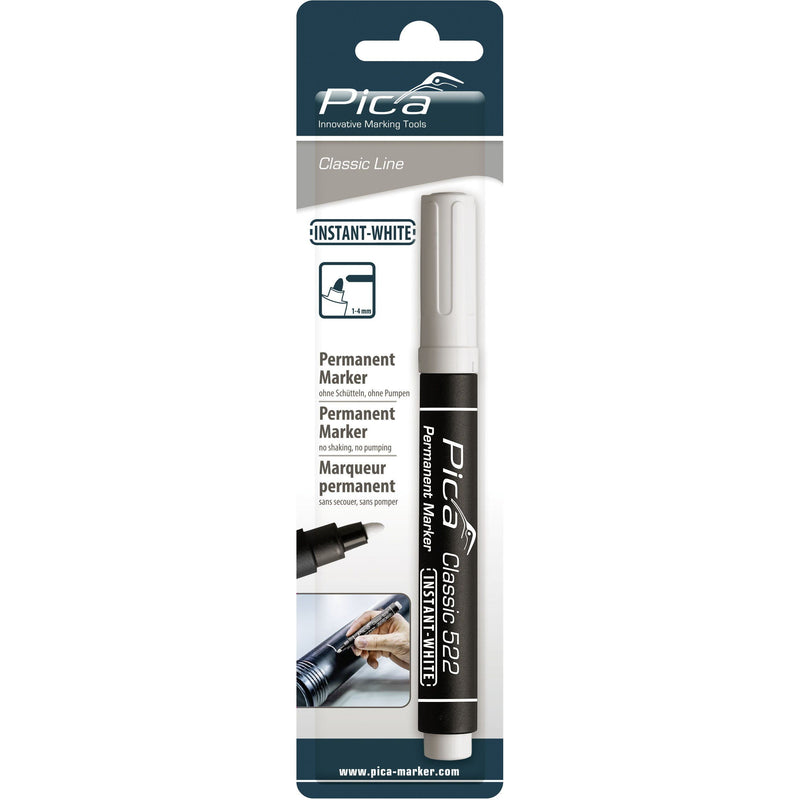 Pica-Marker - Markierungsstift Permanent Marker 522/52 1-4mm, INSTANT WHITE