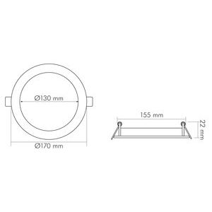 Nobile - Decken-/Wandleuchte LED-Panel 1571304145 830 350mA