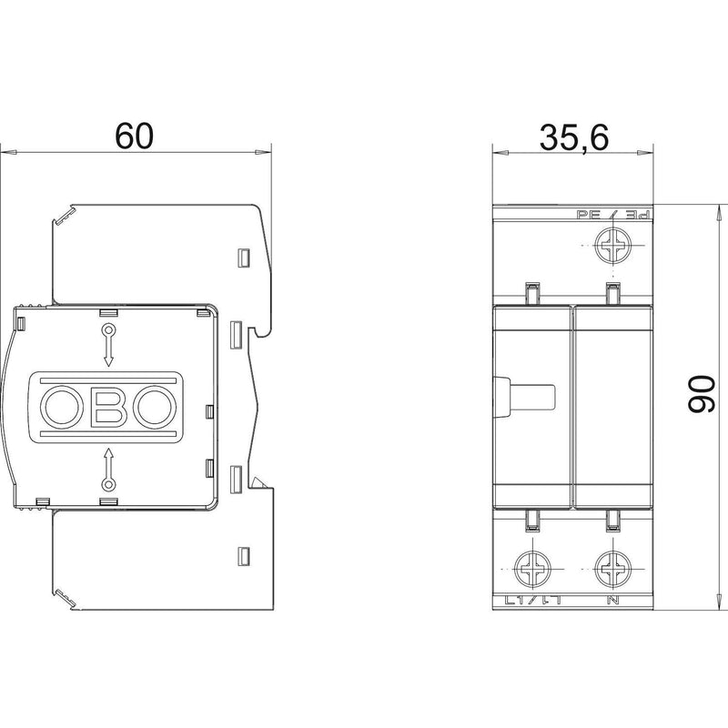 OBO Bettermann - Überspannungsableiter für Energietechnik/Stromversorgung SurgeController V10-C 1+NPE-280 1p m.NPE 280V