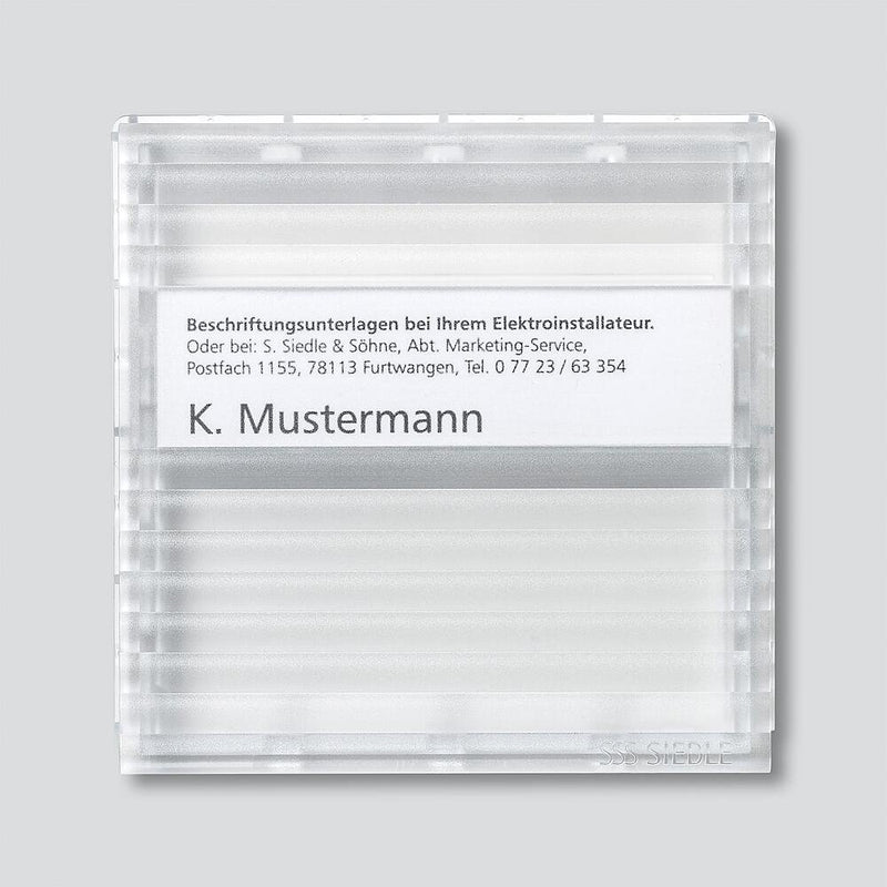 Siedle&Söhne - Zubehör/Ersatzteile für Türkommunikation Sichtfenster klar 200019641-00 f.BKV 611