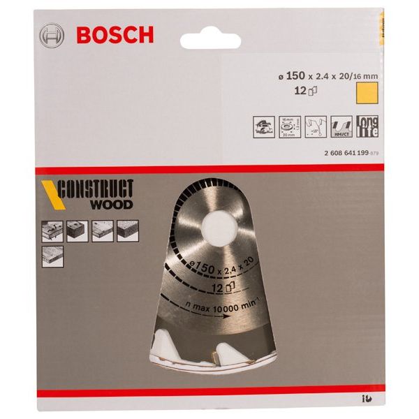 Bosch - Kreissägeblatt PRO Construct Wood 2608641199 Kreissägeblatt 150 x