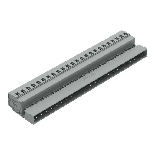 WAGO - Kabelsteckverbinder für Leiterplattensteckverbinder Stiftleiste mit Rastfüßen 231-624/018-000 5,00mm 24-polig grau − 10 Stück