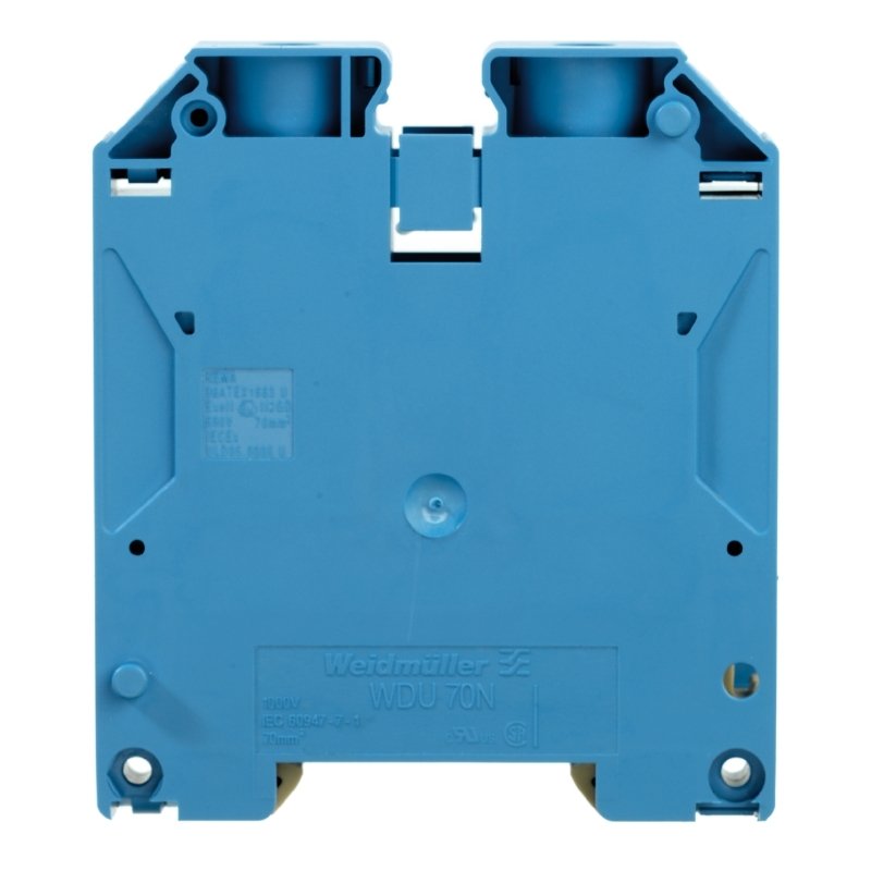 Weidmüller - Durchgangs-Reihenklemme Durchgangsklemme WDU 70N/35 BL 75x20,5x68mm bl