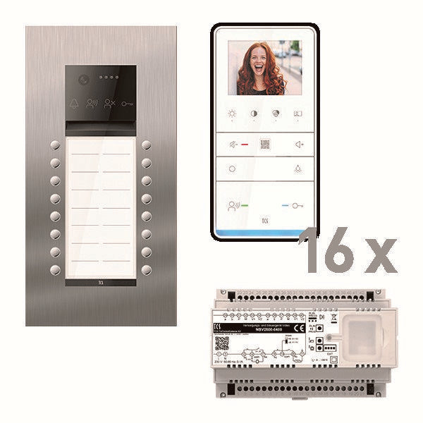 TCS Tür Control - Türsprech-Set video:pack AVU600216 PVUF162/001 IVW6511 16WE UP
