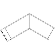 Niedax - Oberteil für Geräteeinbaukanal/Installationssäule Inneneckdeckel PDIS 78 W (1Paar) − 2 Packung