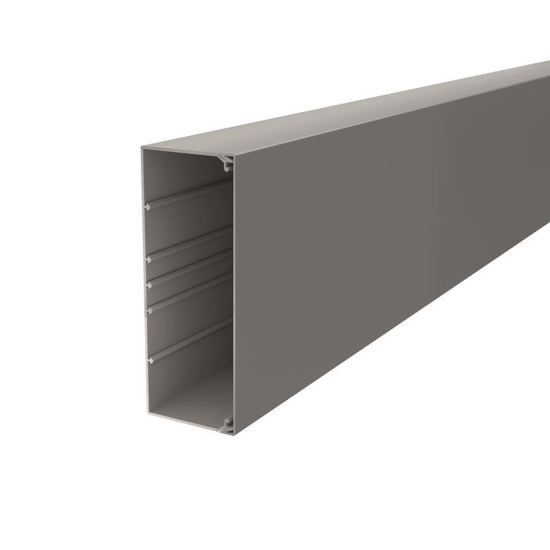 OBO Bettermann - Leitungsführungskanal Wand+Deckenkanal m.Obert. WDK80210GR 80x210mm,PVC − 2 Meter