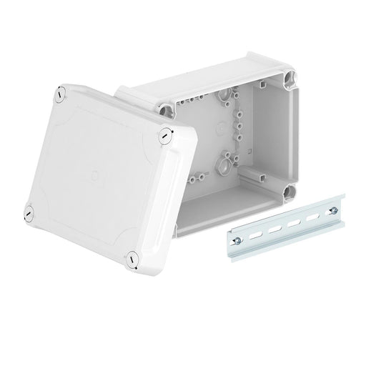 OBO Bettermann - Dose, Gehäuse für Montage auf der Wand/Decke Kabelabzweigkasten geschl. T 160 OE HD LGR lichtgrau, m. Deckel