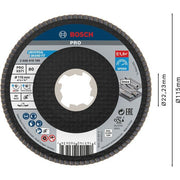 Bosch - Trenn-/Schleifscheibe PRO X571 2608619199 Fächerschleifscheibe