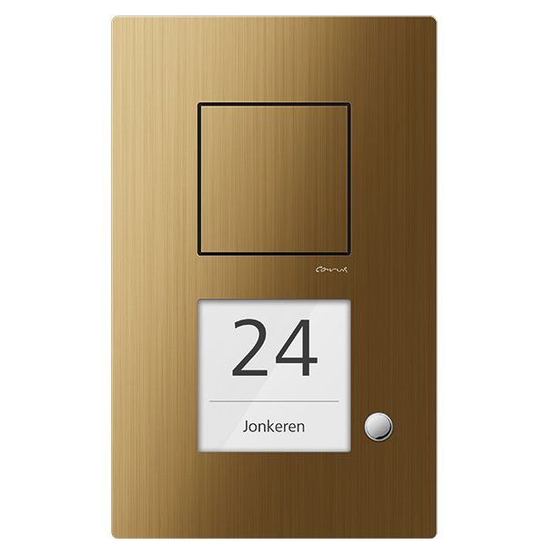 TCS Tür Control - Türstation für Türkommunikation Carus Audio Außenstation CAE1001-0151 1-reihig bronze
