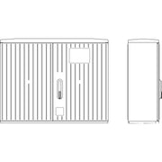 Elsta Mosdorfer - Gehäuse/Schaltschrank (leer) Kabelverteilerschrank A100-2MOIP44.RAL7035 870x1115x322mm