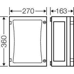 Hensel - Leergehäuse FP 0230 EB-Mass216x306x136mm