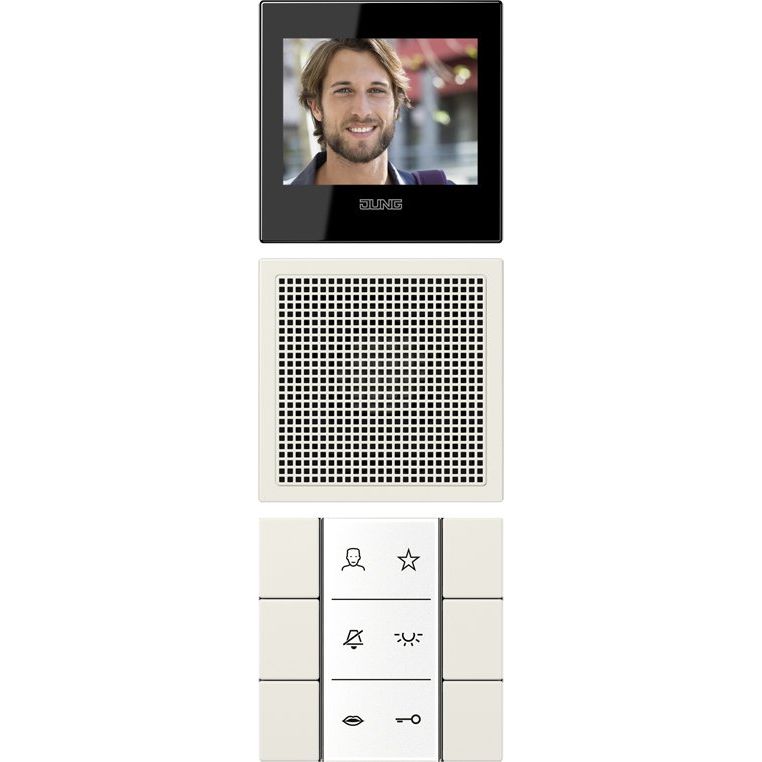 Jung - Innenstation für Türkommunikation Video-Innenstation SI VI LS 627 W BSF+Folie+Kabel