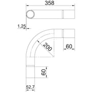 OBO Bettermann - Bogen für Installationsrohre Edelstahlrohrbogen SB50W A4 ohne Gewinde 50mm − 5 Stück
