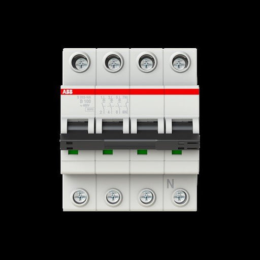 ABB Stotz S&J - Leitungsschutzschalter Sicherungsautomat S203-B100NA 6kA, 100A, 3P,+NA