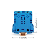 WAGO - Durchgangs-Reihenklemme Durchgangsklemme 285-154 10-50qmm blau