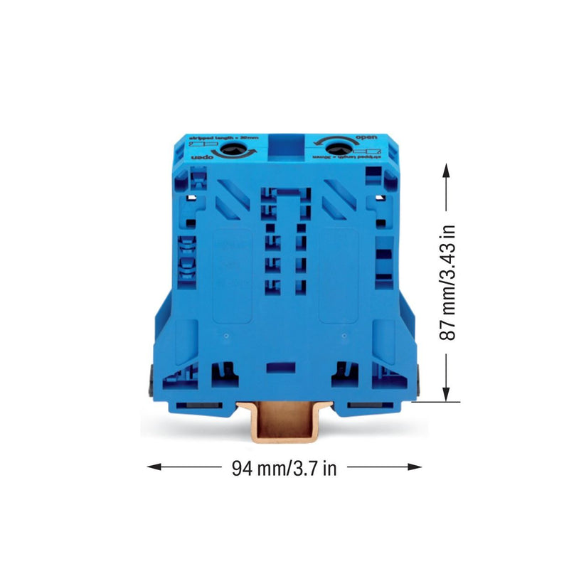 WAGO - Durchgangs-Reihenklemme Durchgangsklemme 285-154 10-50qmm blau