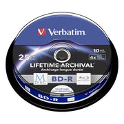 Verbatim - Speichermedium digital M-DISC BD-R 25GB/1-4x 43825 (VE10) Cakebox (10 Disc)