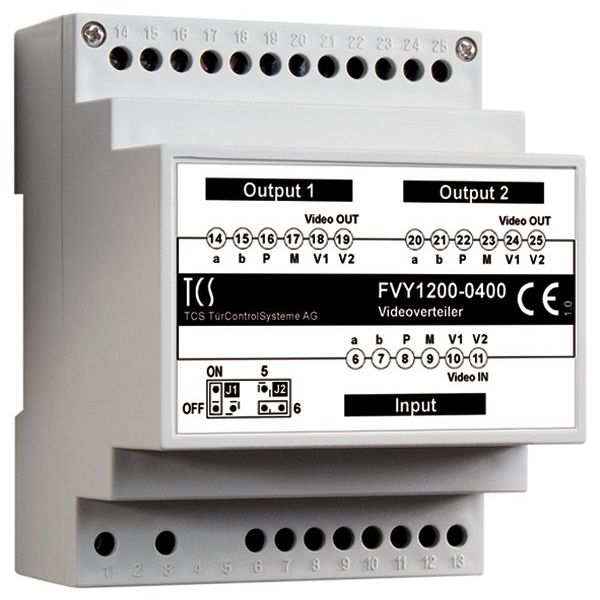 TCS Tür Control - Zusatzgerät für Türkommunikation Videosignalverteiler FVY1200-0400 2fachVT02-SG − 1 Stück