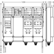 Hensel - Verteilerschrank für Energieversorgung Ladeverteiler Mi EV 200kW 2001 b. z. 2 Ladepunkte