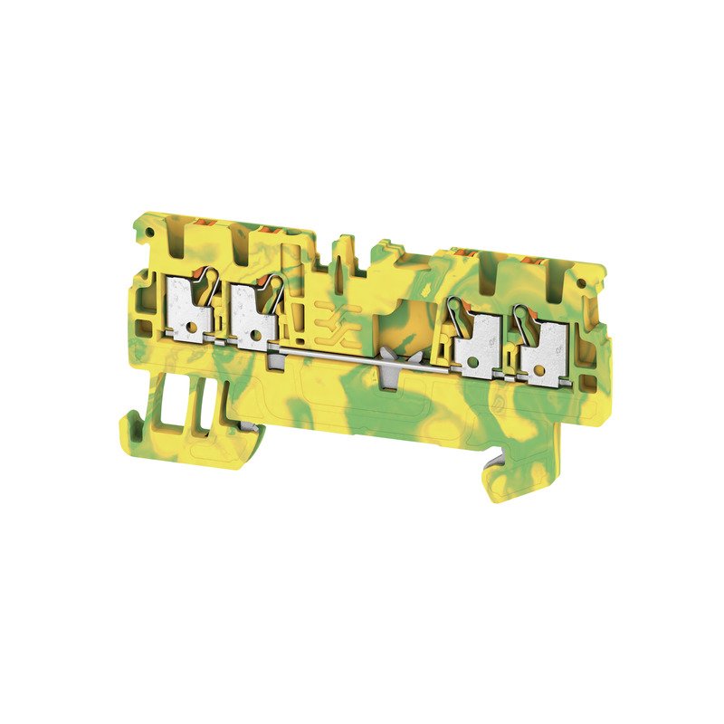 Weidmüller - Schutzleiter-Reihenklemme Reihenklemmen A4C 1.5 PE A-Reihe Universal − 50 Stück