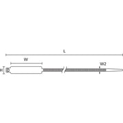 HellermannTyton - Kabelbinder Kennzeichnungsbinder IT50L-N66-NA natur − 100 Stück