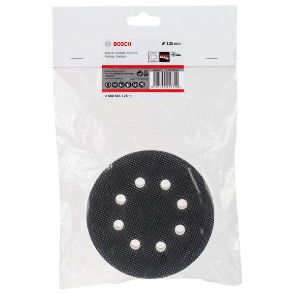 Bosch - Systemzubehör für Schleifen/Polieren (Akku/elektrisch/Druckluft) Adapter, gelocht, 2608601126 Durchmesser 125 für