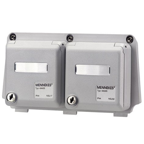 Mennekes - Zubehör/Ersatzteile für CEE-Steckvorrichtungen (IEC 60309) Modulplatte 25033 grau
