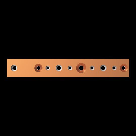 Striebel&John - Sammelschiene Kupferschiene lose ZX2525 40x10mm, L:274mm