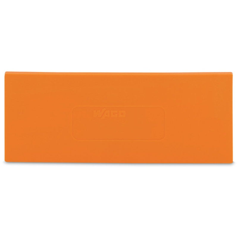 WAGO - Abschluss- und Zwischenplatte für Reihenklemme Trennwand 2mm 281-346 überstehend,orange − 25 Stück