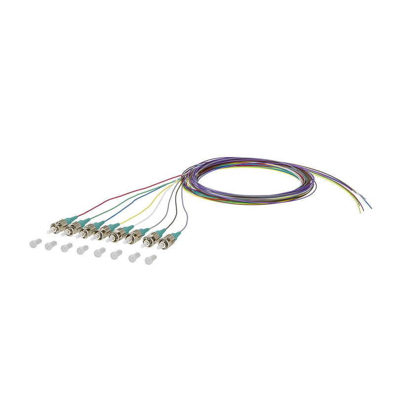 Metz Connect - LWL-Pigtail OpDAT Pigtail ST-PC 150M1AO0020E8 OM3 8 Farben − 8 Stück