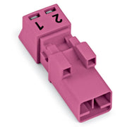 WAGO - Steckverbinder für steckbare Gebäudeinstallation Stecker 2-polig 890-292 pink − 50 Stück