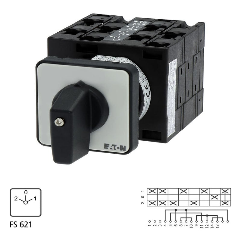 Eaton - Lastschalter Umschalter T3 32A Einbau T3-4-15951/E rastend 0-Stellung