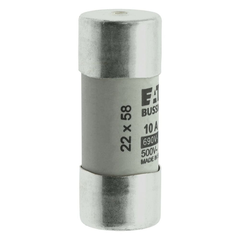 Eaton - Zylindrische Sicherung Sicherungseinsatz Nieders. CYL GG 22,#C22G10S 10A AC 690V 80kA − 10 Stück