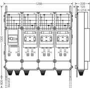 Hensel - Verteilerschrank für Energieversorgung Ladeverteiler Mi EV 200kW 3000 b. z. 3 Ladepunkte