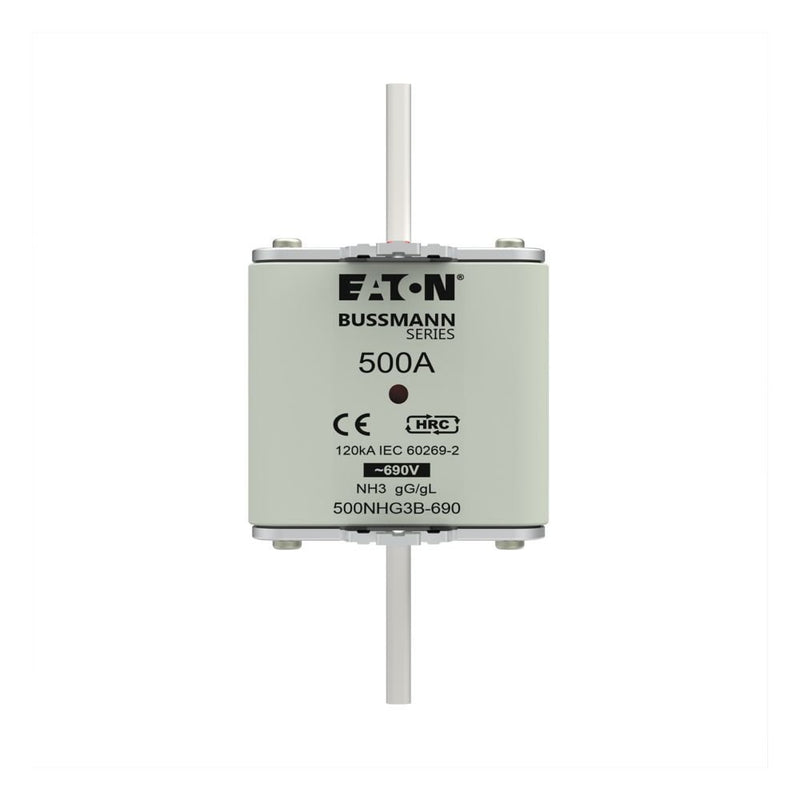 Eaton - Messersicherung Sicherungseinsatz Nieders. 500NHG3B-690 500A AC 690V 120kA − 3 Stück